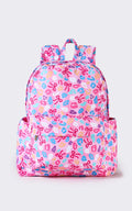 Cheetah Bow Printed Girls Canvas Backpack