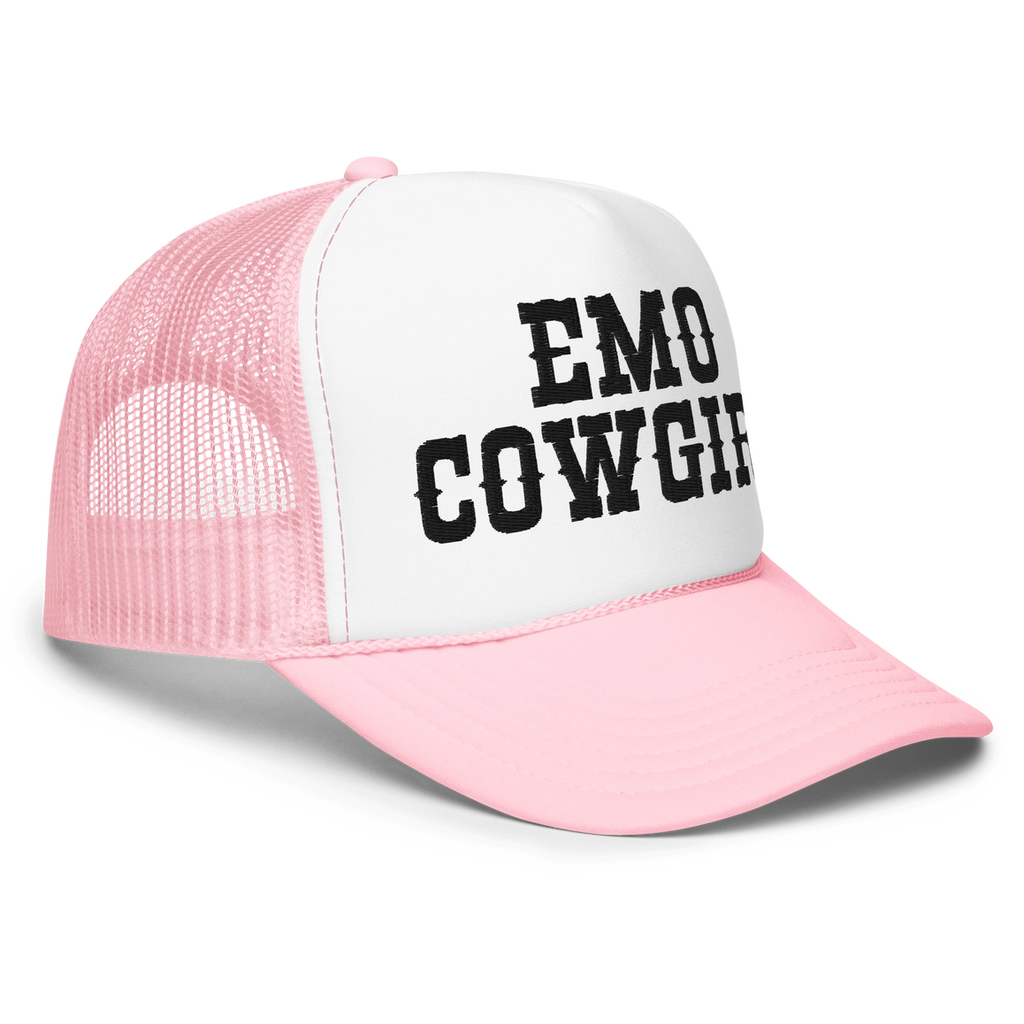 Emo Cowgirl Embroidered Foam Trucker Hat