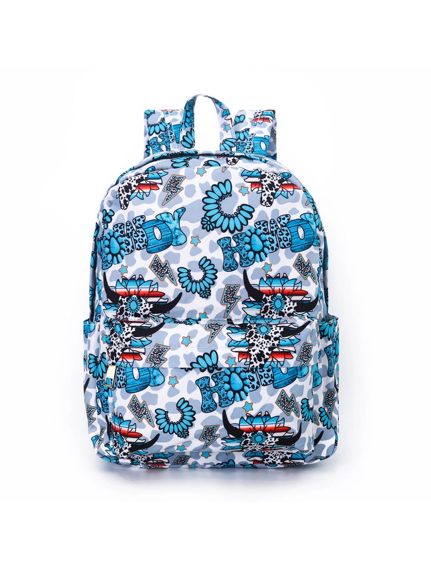 Howdy Cow Printed Kids Backpack
