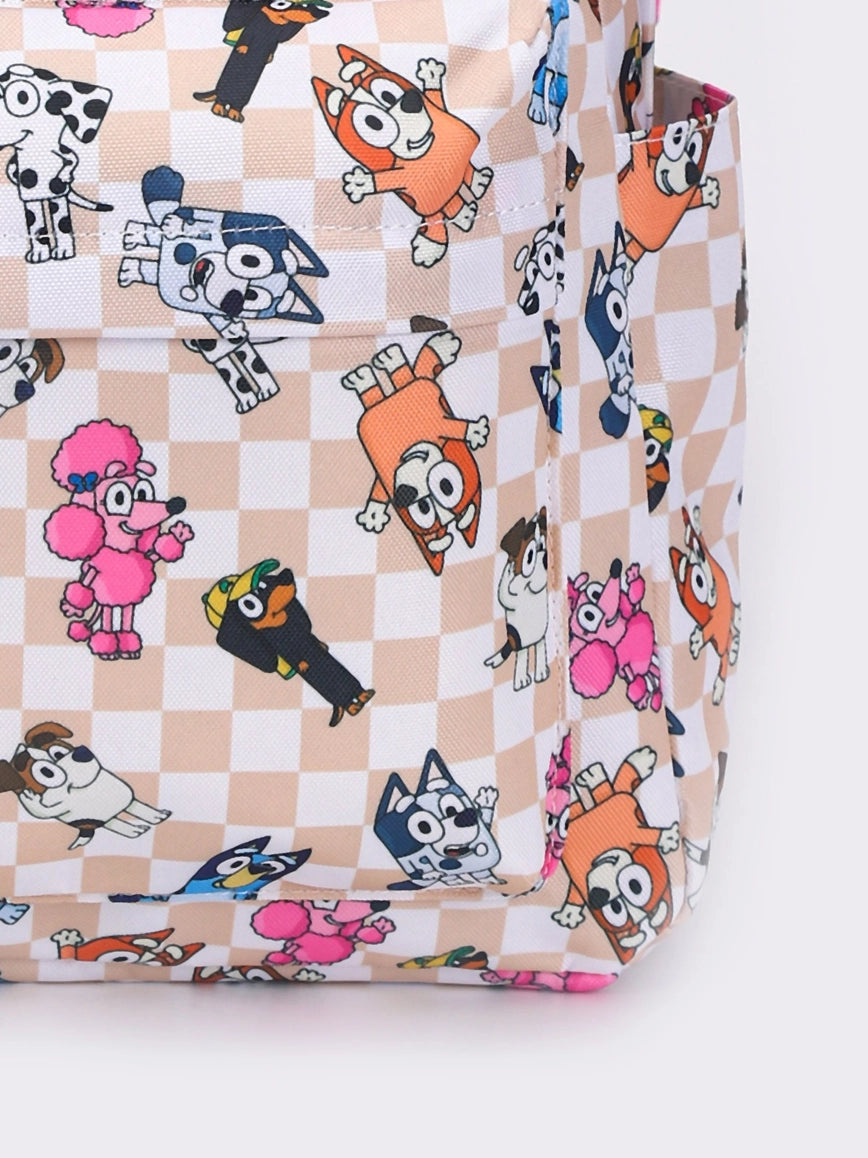 Kids Checkered Bluey Backpack