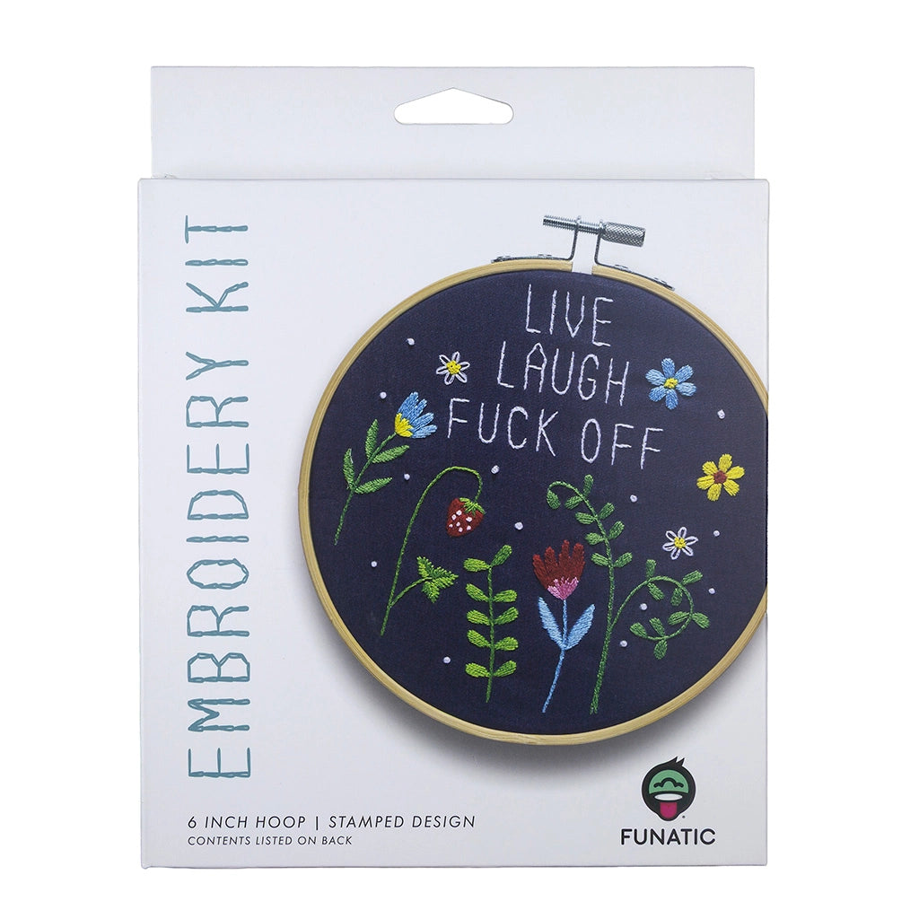 Live Laugh Fuck Off Embroidery Kit | Funatic