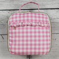 Plaid Ruffle Baby Girls Lunch Box Bag