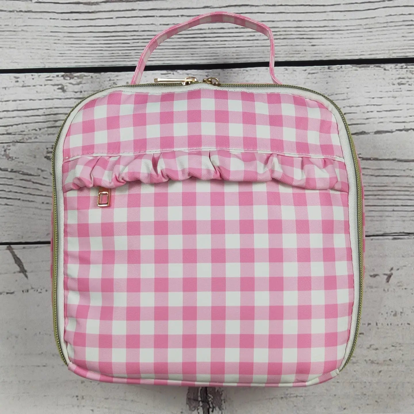 Plaid Ruffle Baby Girls Lunch Box Bag