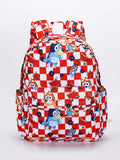 Red Checkered Bluey Kids Backpack