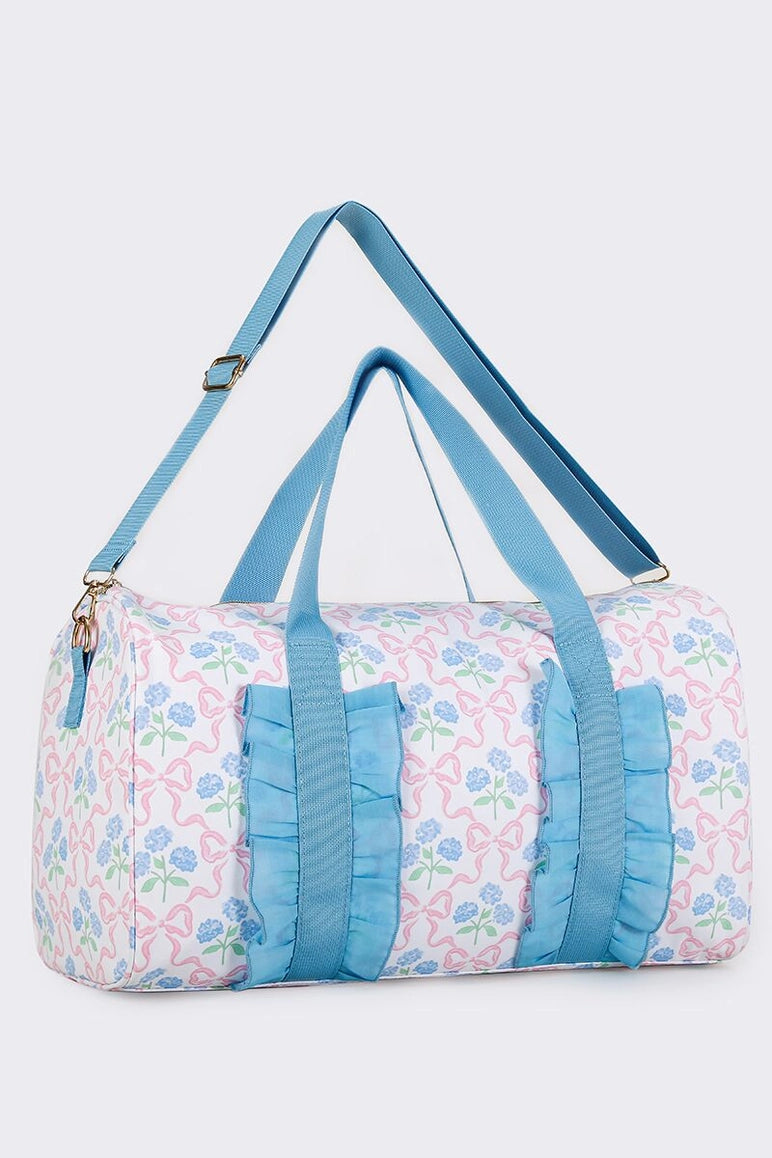 Women's Bow Print Canvas Travel Bag