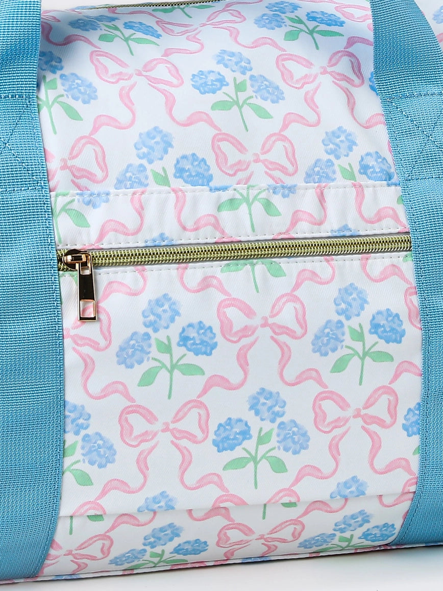 Women's Bow Print Canvas Travel Bag