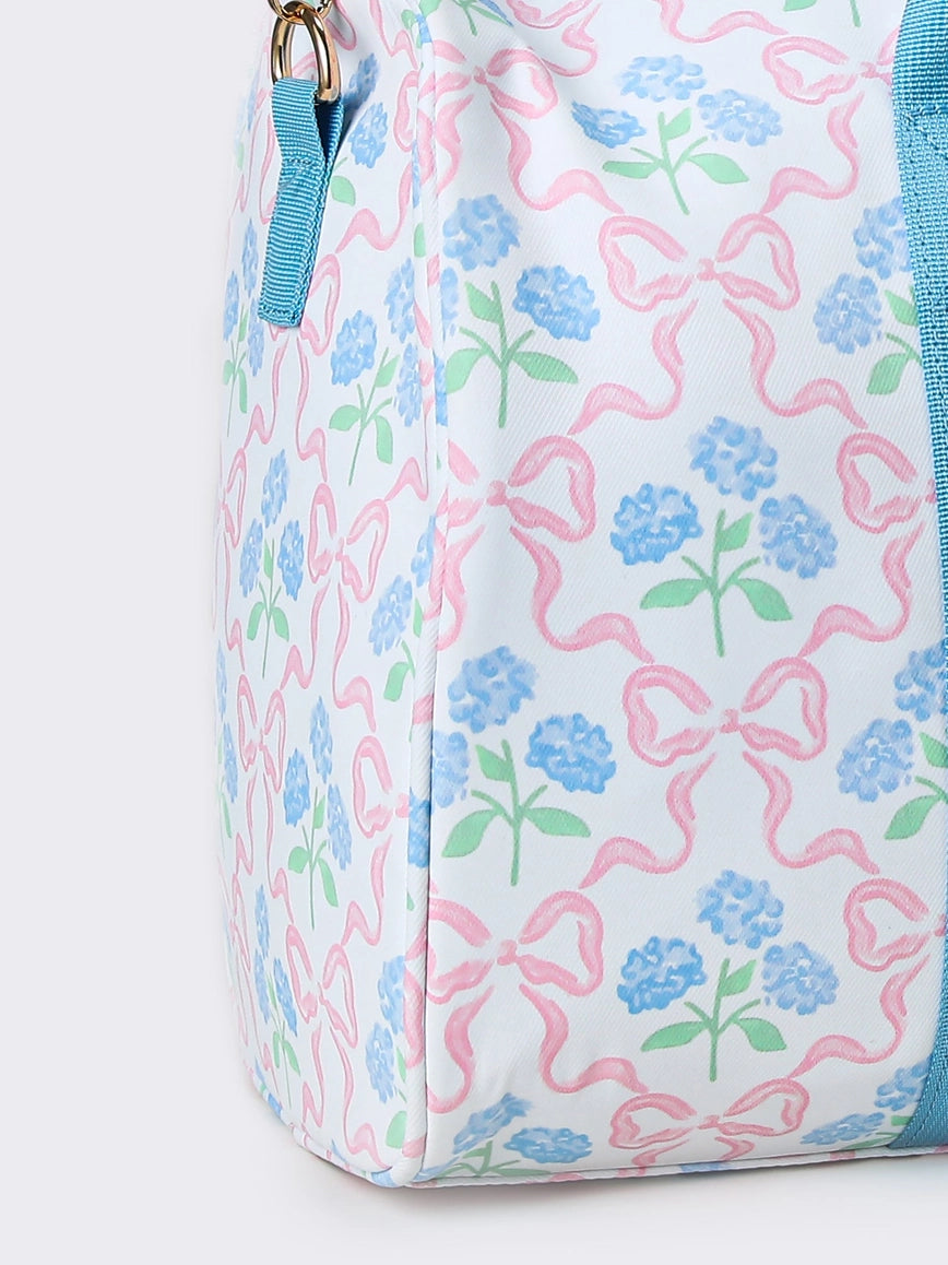 Women's Bow Print Canvas Travel Bag