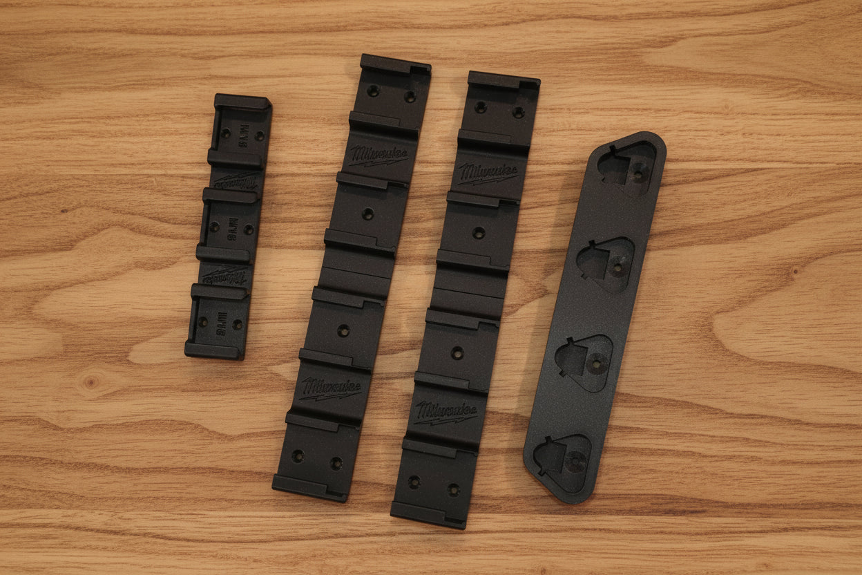 3D Printed Milwaukee Battery Wall Mount Bundle – M12 & M18 Complete Set