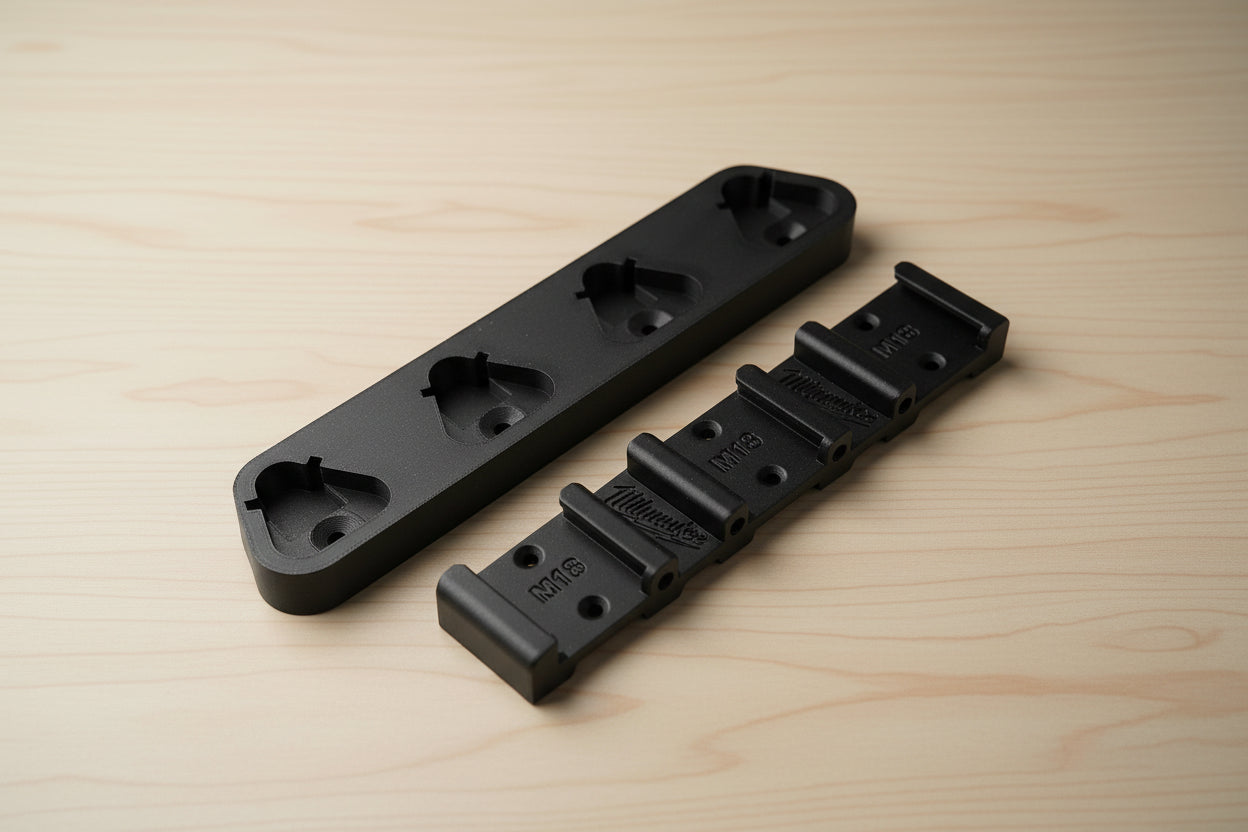 M18 & M12 Battery Wall Mount Holder – 3D Printed Storage