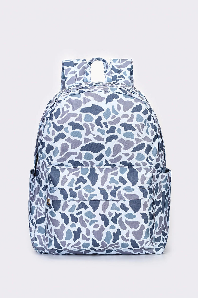 Camouflage Print Kids Canvas Backpack